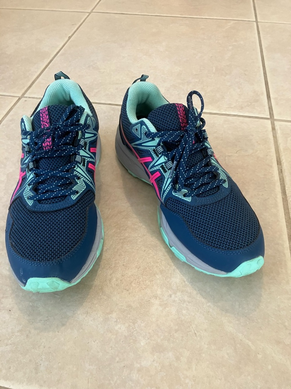ASOS Mint Green and Navy Lace-Up Women's Sneakers